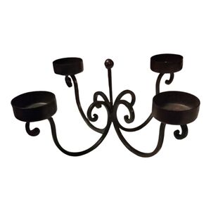 Black Iron Metal Candelabra
